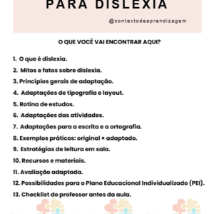 Guia de Adaptação para Dislexia